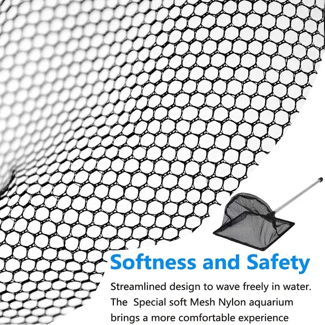 Alt view image 2 of 5 - Fine Mesh Aquarium Net 4Inch, Extendable Stainless Steel Long Handle 9-24Inch for Fish Tank Shrimp Tank Pond Creek