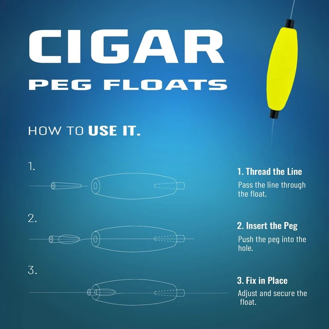 Alt view image 2 of 7 - Narcissus Foam Fishing Peg Floats Bobbers for Catfish, Freshwater and Saltwater, Perfect for Santee Rig