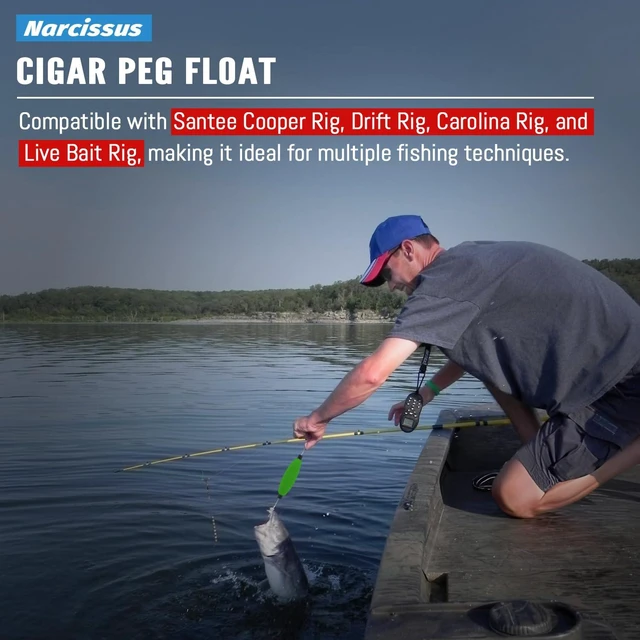 Alt view image 7 of 7 - Narcissus Foam Fishing Peg Floats Bobbers for Catfish, Freshwater and Saltwater, Perfect for Santee Rig