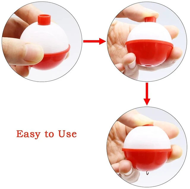 Alt view image 6 of 6 - 60PCS Hard ABS Push Button Round Fishing Floats, 1/1.5 Inch Bulk Bobber for Fishing Tackle