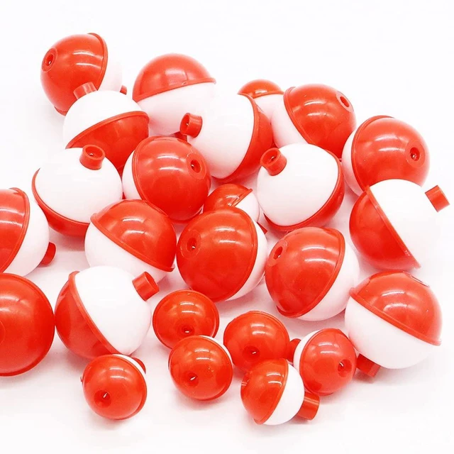 Alt view image 4 of 6 - 60PCS Hard ABS Push Button Round Fishing Floats, 1/1.5 Inch Bulk Bobber for Fishing Tackle