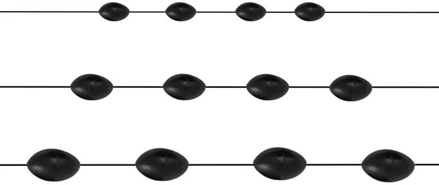 Alt view image 4 of 7 - Lavie&Camus 720PCS Fishing Bobber Stopper, 6-in-1 Black Rubber Oval Floats Sinker Stops, L M S Size Float Stop Kit