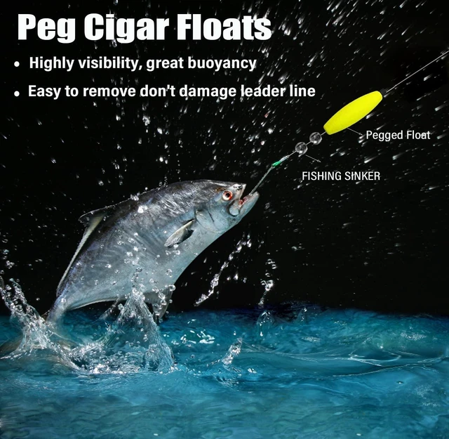 Alt view image 4 of 5 - YOTO Foam Cigar Slip Peg Floats for Catfish Crappie Santee Rig Bobbers