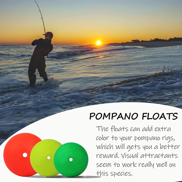 Alt view image 4 of 6 - Dovesun 220/104/80/60/54/52/42pcs Pompano Rig Foam Floats for Surf Fishing, Bright Color Kit, Round/Cylindrical/Heart/Bullet/Pill/Spin Shapes