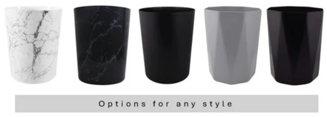 Alt view image 2 of 6 - Mainstays 5 Gallon Plastic Wastebasket Open Top Matte Black