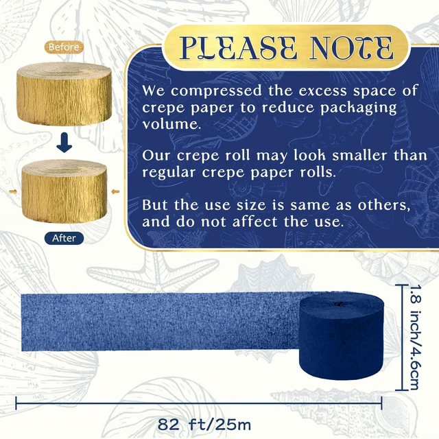 Alt view image 5 of 6 - NICROLANDEE Navy Blue 6 Rolls Crepe Paper Streamers Party Decorations