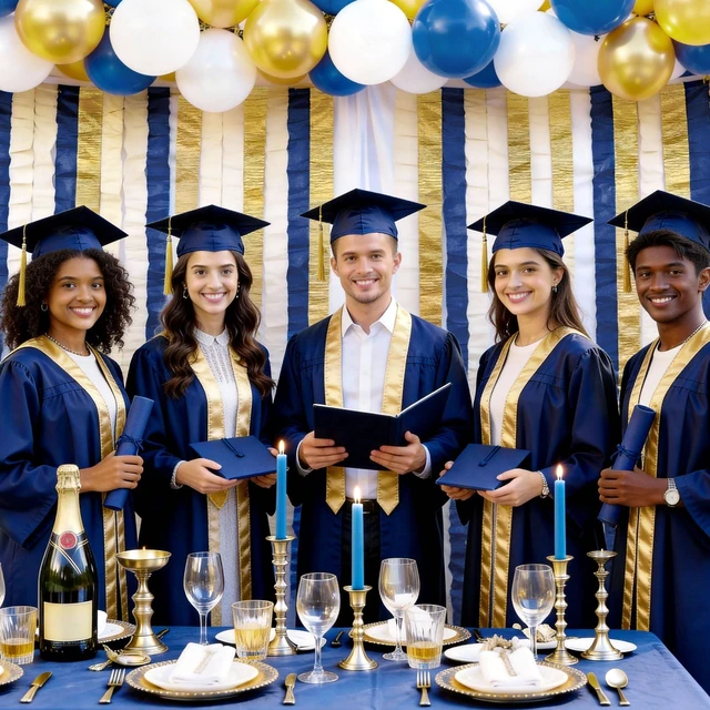 Alt view image 4 of 6 - NICROLANDEE Navy Blue 6 Rolls Crepe Paper Streamers Party Decorations