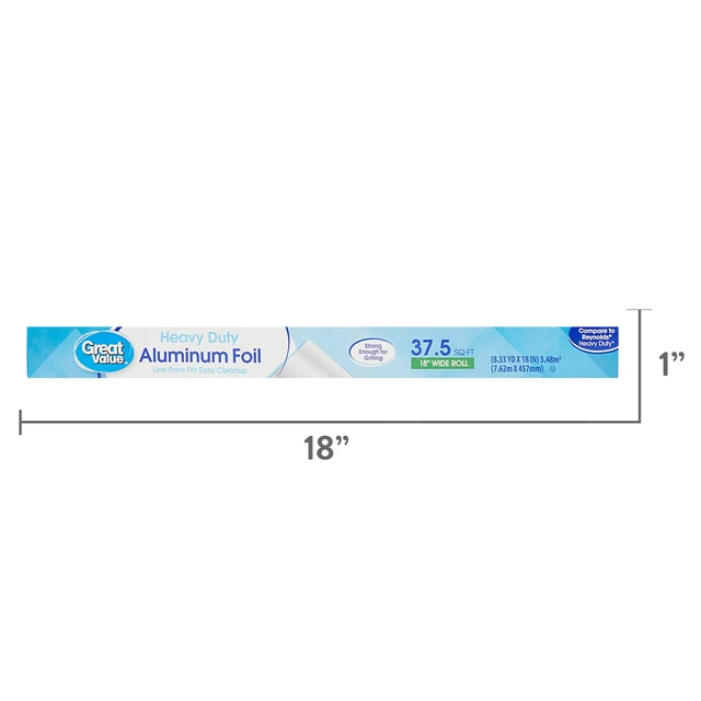 Alt view image 3 of 6 - Heavy Duty Aluminum Foil, Great Value, 37.5Sq Ft