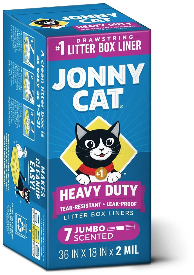 Main image of Jonny Cat Heavy Duty Tear-Resistant Litter Box Liners Scented Jumbo 7ct