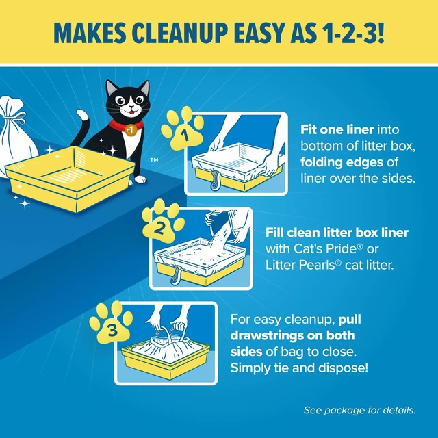 Alt view image 3 of 6 - Jonny Cat Heavy Duty Tear-Resistant Litter Box Liners Scented Jumbo 7ct
