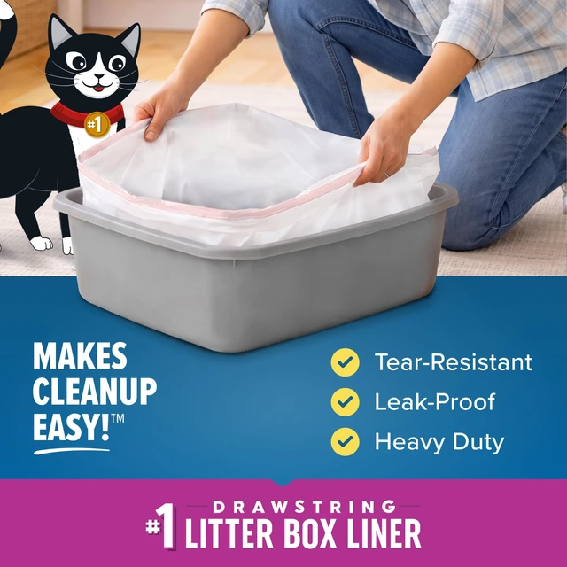 Alt view image 6 of 6 - Jonny Cat Heavy Duty Tear-Resistant Litter Box Liners Scented Jumbo 7ct