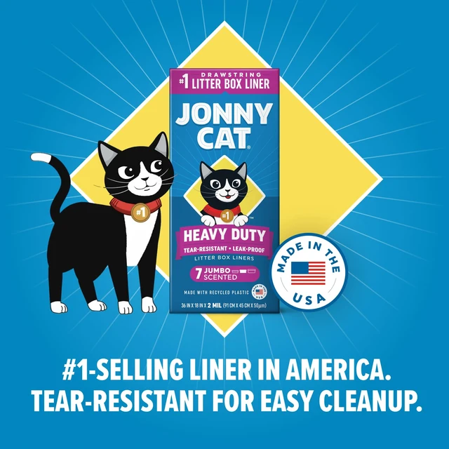 Alt view image 4 of 6 - Jonny Cat Heavy Duty Tear-Resistant Litter Box Liners Scented Jumbo 7ct