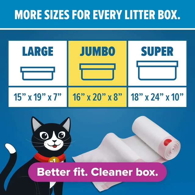 Alt view image 5 of 6 - Jonny Cat Heavy Duty Tear-Resistant Litter Box Liners Scented Jumbo 7ct