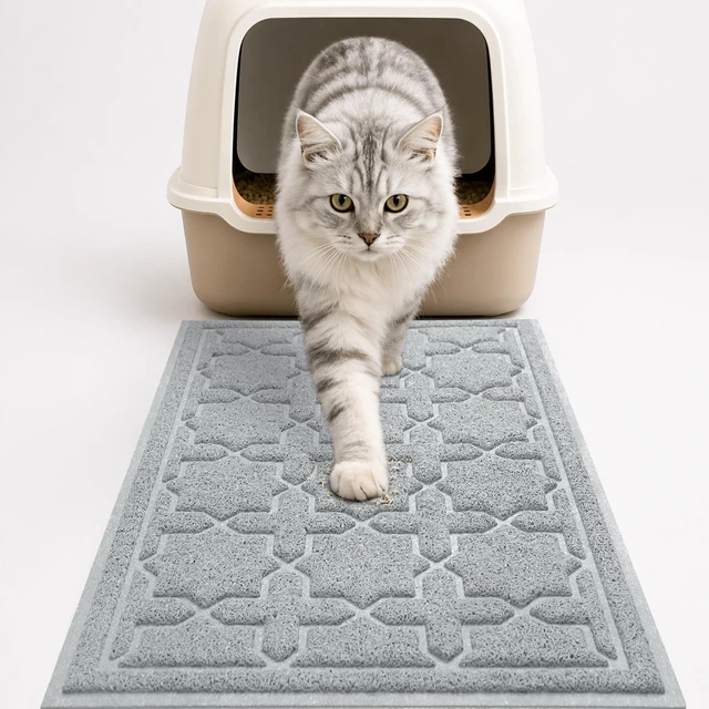Main image of Yimobra Cat Litter Mat, Waterproof Litter Trapping Mat, 24x20, Grey