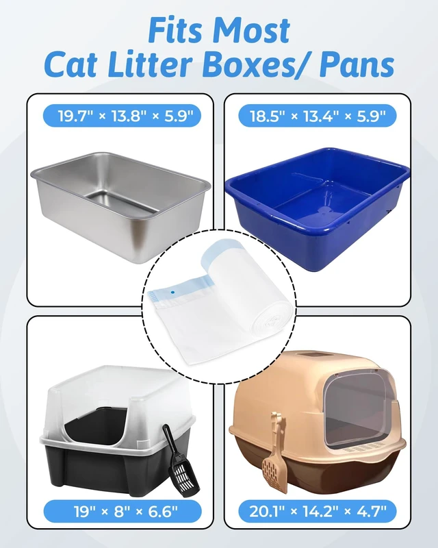 Alt view image 4 of 7 - ANWA 36"x18" Heavy-Duty Cat Litter Box Liners, Large Cat Litter Bags