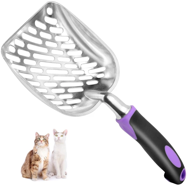 Main image of Metal Cat Litter Scoop with Long Handle