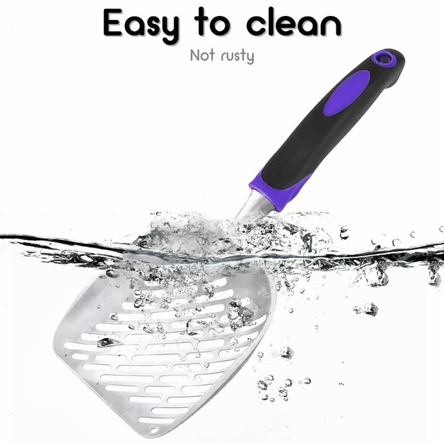 Alt view image 2 of 6 - Metal Cat Litter Scoop with Long Handle