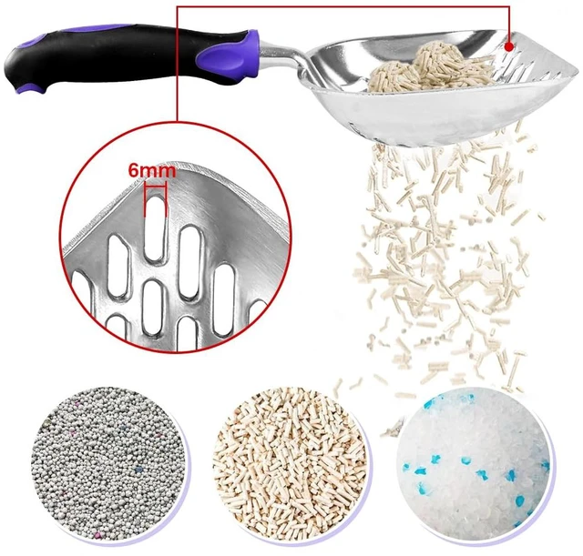 Alt view image 5 of 6 - Metal Cat Litter Scoop with Long Handle