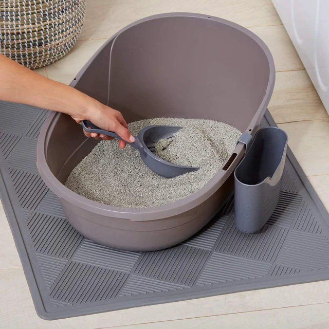 Alt view image 3 of 6 - Amazon Basics Durable Cat Litter Scoop with Holder, Hangs on Litter Box, Efficient Scooper