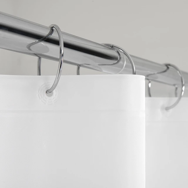 Alt view image 2 of 6 - Mainstays PEVA Shower Curtain Liner, Light Weight, 70 x 71 Inches, White