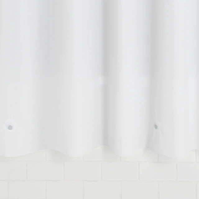 Alt view image 6 of 6 - Mainstays PEVA Shower Curtain Liner, Light Weight, 70 x 71 Inches, White