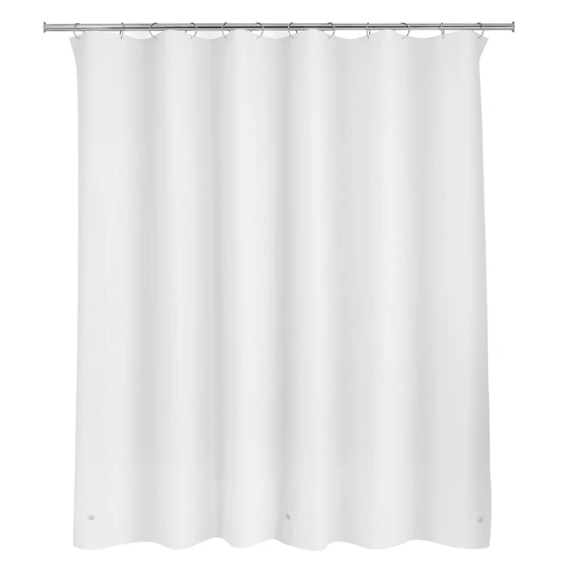 Alt view image 4 of 6 - Mainstays PEVA Shower Curtain Liner, Light Weight, 70 x 71 Inches, White