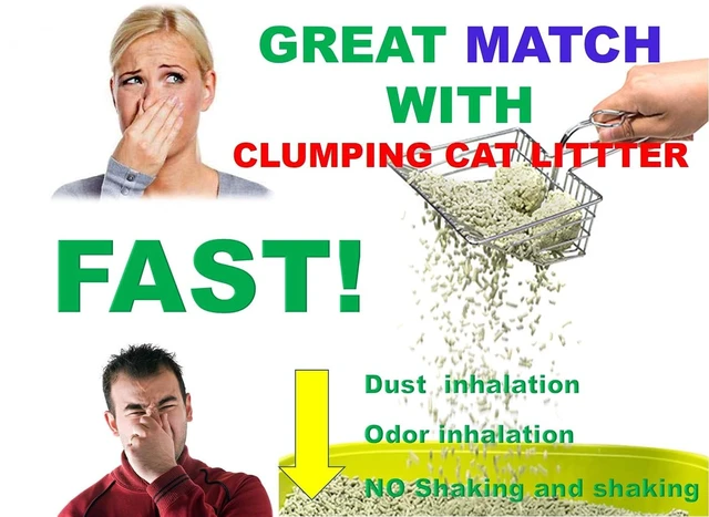 Alt view image 6 of 6 - Qualiall All Metal Jumbo Cat Litter Scoop Sifter with Holder, Solid Metal Urine Scoop