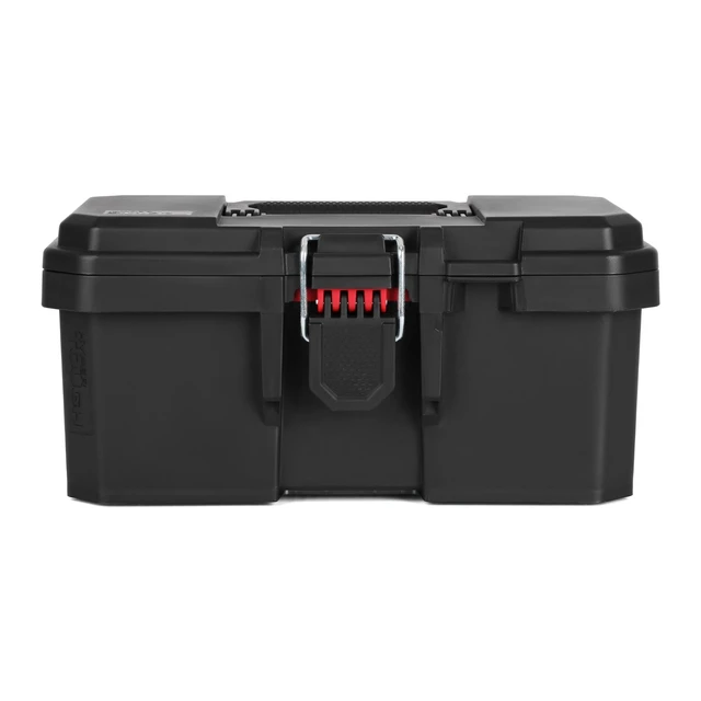 Alt view image 3 of 5 - Hyper Tough 13in Toolbox, Heavy-Duty Resin Storage with Foldable Handle and Padlock Compatibility