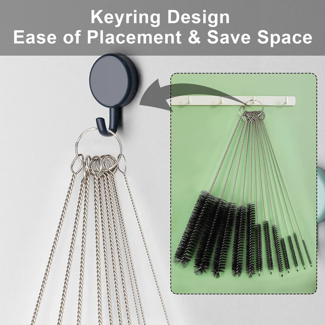 Alt view image 6 of 6 - Ixiaoyoo 12 Pcs 8.2 Inch Nylon Straw Cleaner Brushes Set