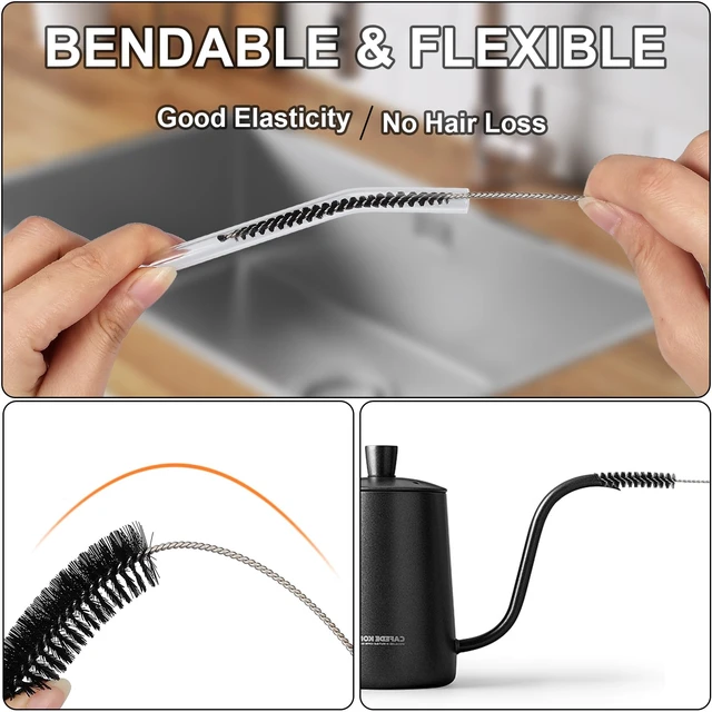Alt view image 2 of 6 - Ixiaoyoo 12 Pcs 8.2 Inch Nylon Straw Cleaner Brushes Set