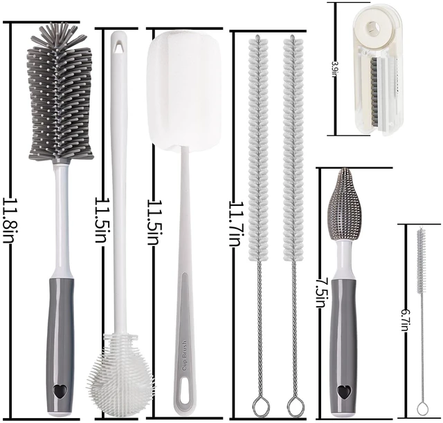Alt view image 6 of 6 - 8-Pack Bottle Cleaner Brush Set