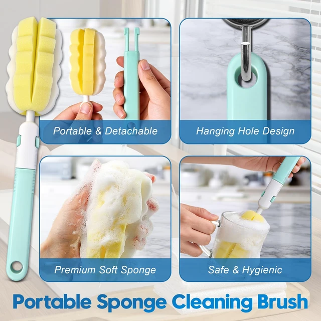 Alt view image 3 of 7 - 14 Pcs Bottle Brush Cleaner Set for Cleaning Bottles, Cups and Straws