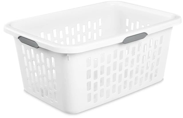 Main image of Sterilite 2 Bushel Large Plastic Laundry Basket with 4 Comfort Grip Handles, White