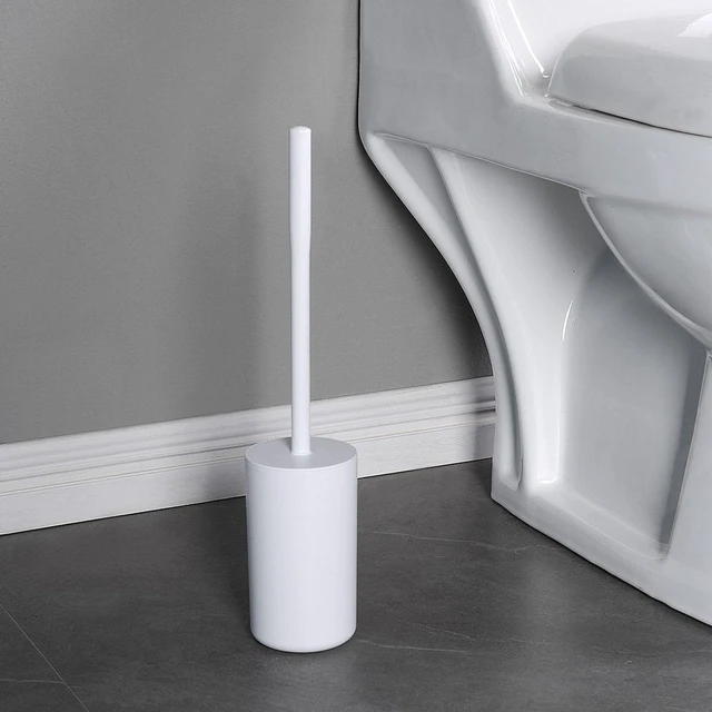 Alt view image 4 of 6 - Mainstays Basics Plastic Toilet Brush and Holder Set, White