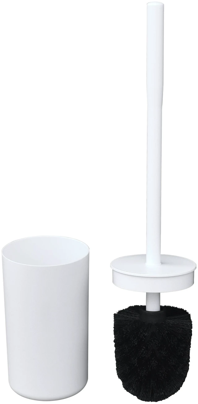 Alt view image 6 of 6 - Mainstays Basics Plastic Toilet Brush and Holder Set, White