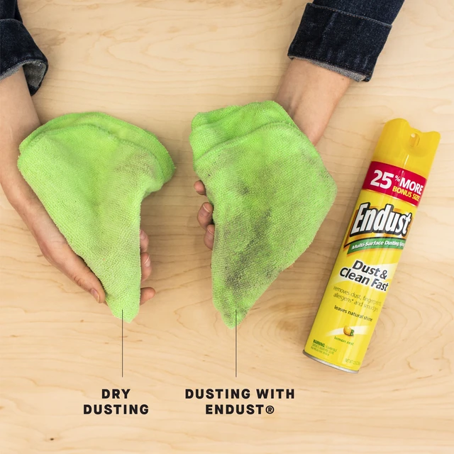 Alt view image 5 of 5 - Endust Multi-Surface Dusting and Cleaning Spray, Lemon Zest, Aerosol, 12.5oz