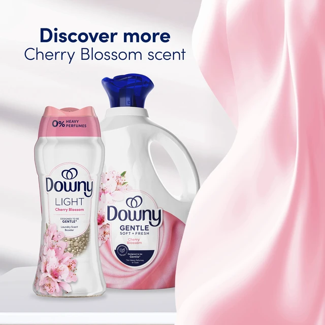 Alt view image 3 of 6 - Downy Gentle Soft and Fresh Liquid Fabric Softener, Cherry Blossom Scent, 26 fl oz, 39 Loads