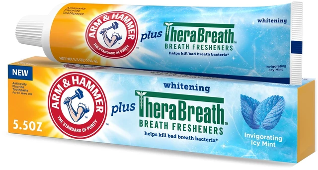 Main image of Arm & Hammer Therabreath Fluoride Toothpaste, Invigorating Icy Mint