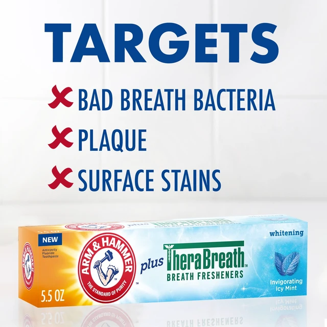 Alt view image 2 of 6 - Arm & Hammer Therabreath Fluoride Toothpaste, Invigorating Icy Mint