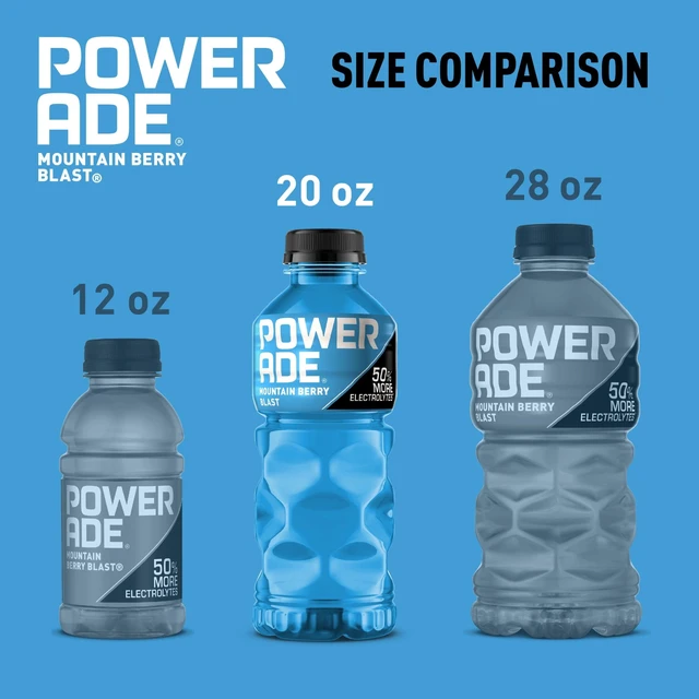 Alt view image 2 of 5 - Powerade Mountain Berry Blast Electrolyte Sports Drink, 20 fl oz, 8 Pack