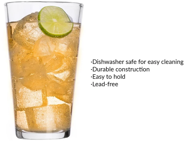 Alt view image 5 of 5 - Mainstays Clear Pint Glass 16oz (4 Pack)