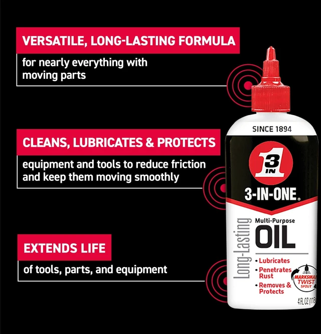 Alt view image 5 of 6 - 3-IN-ONE Multi-Purpose Oil with Marksman Spout, 4 fl oz