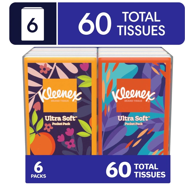 Alt view image 2 of 6 - Kleenex On-The-Go 3-Ply Travel Tissues, 6 Pack (60 Total Tissues)