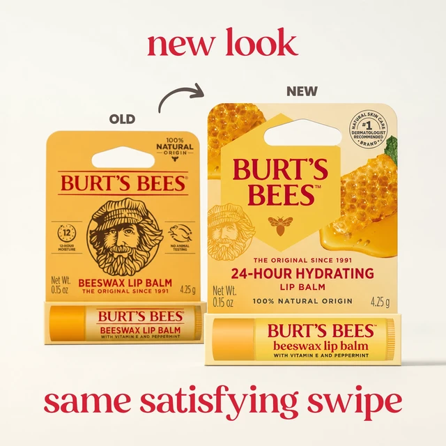 Alt view image 3 of 5 - Burt's Bees Lip Balm, Peppermint, 1-Pack, 0.15 oz, 100% Natural Origin Moisturizing Beeswax