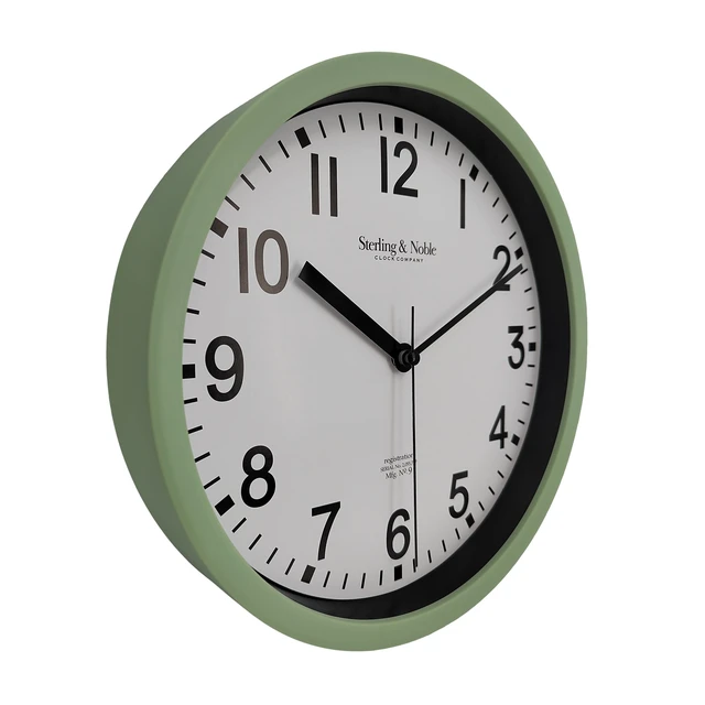 Alt view image 3 of 6 - Mainstays Basic Indoor 8.78" Sage Analog Round Modern Wall Clock