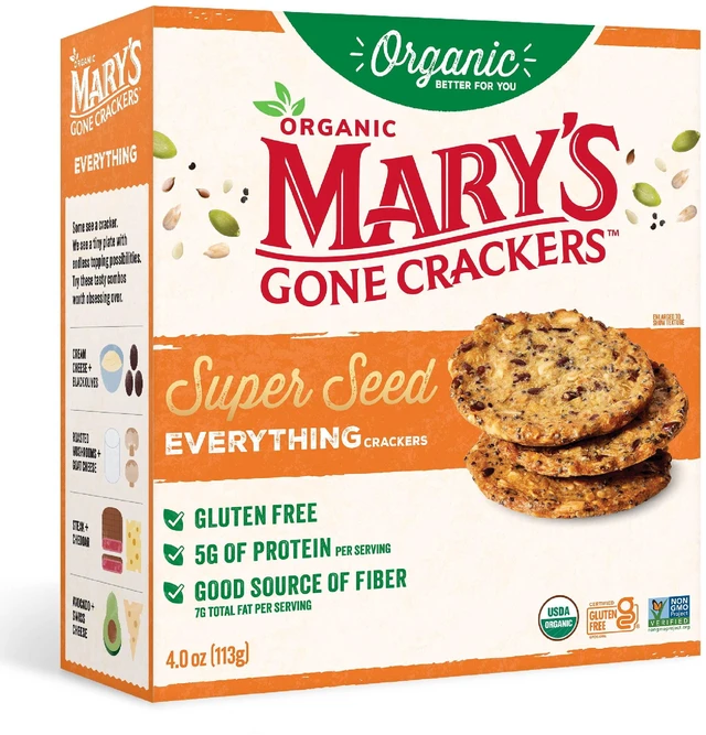 Main image of Mary's Gone Crackers Super Seed Organic Everything Crackers, Gluten Free, 4 oz