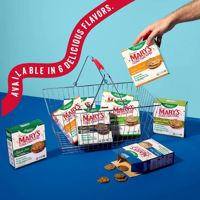 Alt view image 6 of 6 - Mary's Gone Crackers Super Seed Organic Everything Crackers, Gluten Free, 4 oz