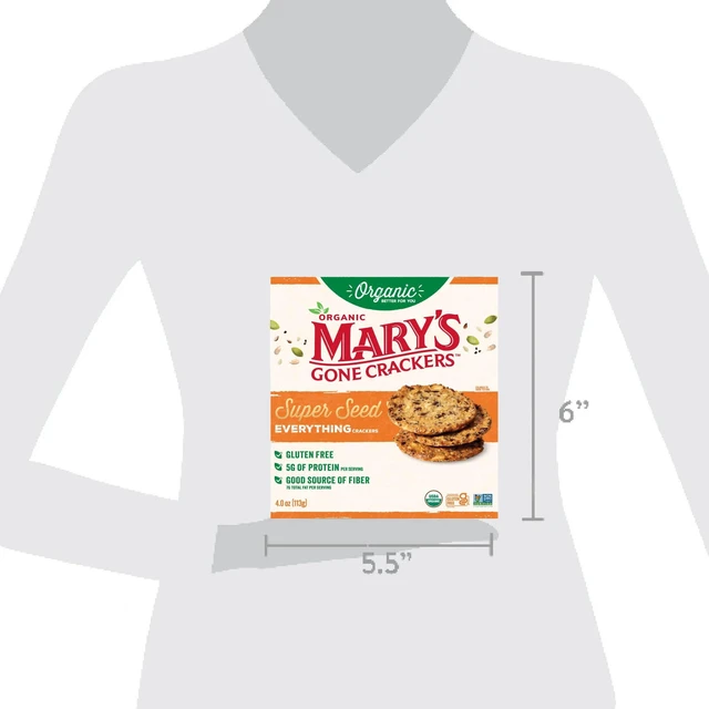 Alt view image 2 of 6 - Mary's Gone Crackers Super Seed Organic Everything Crackers, Gluten Free, 4 oz