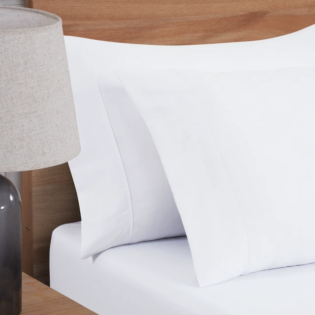 Alt view image 4 of 6 - Mainstays Brushed Microfiber Pillowcase Set, Arctic White, Standard/Queen, 2 Piece