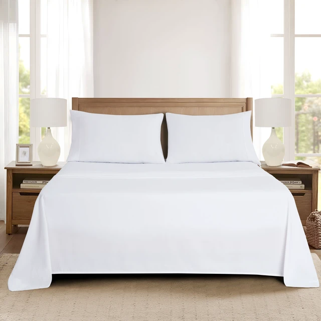 Alt view image 5 of 6 - Mainstays Brushed Microfiber Pillowcase Set, Arctic White, Standard/Queen, 2 Piece